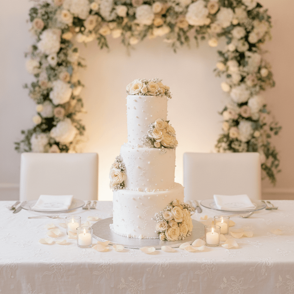wedding cake white